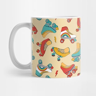 Retro Roller Boots Pattern Mug